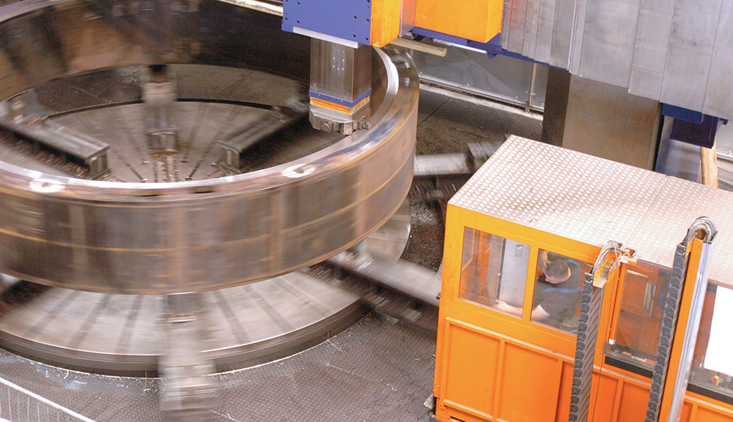 Bauteil auf einer Karusselldrehmaschine